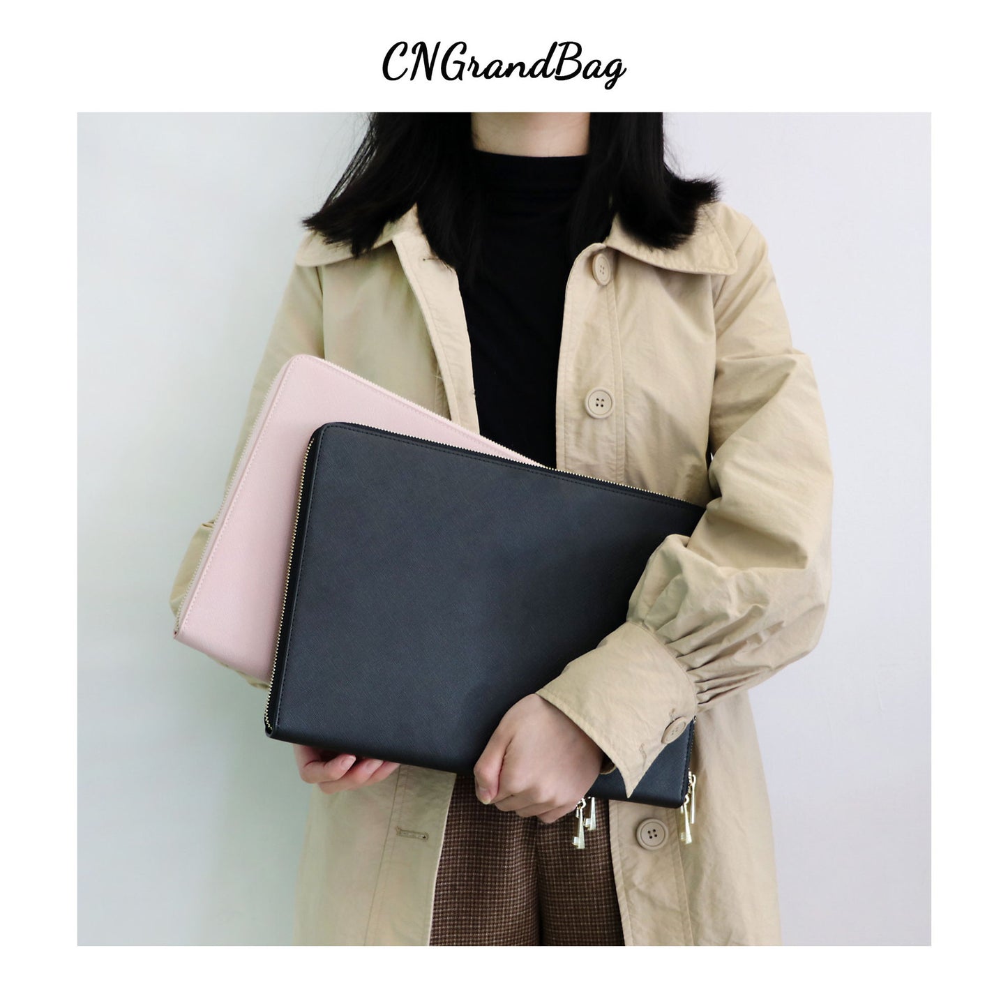 PU Leather Liner Portable Anti-fall Protective Case Clutch