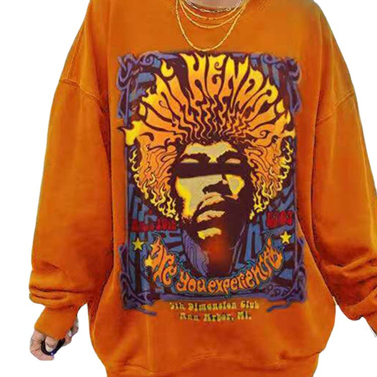 Tie-Dye Printed Long Sleeve T-Shirt Sweatshirt