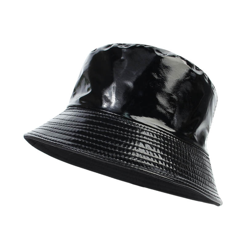Outdoor Leisure All-match PU Leather Fisherman Hat