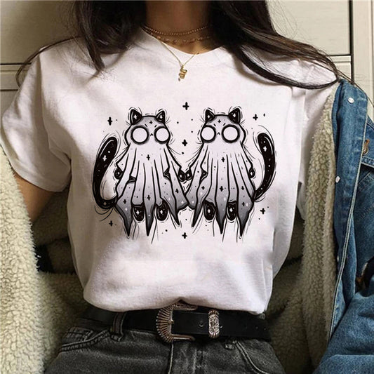 Ny Top Sød Tegneserieprintet Casual T-shirt