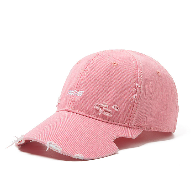 Retro Washed Ripped Baseball Cap Fashion Cowboy Japanese Street