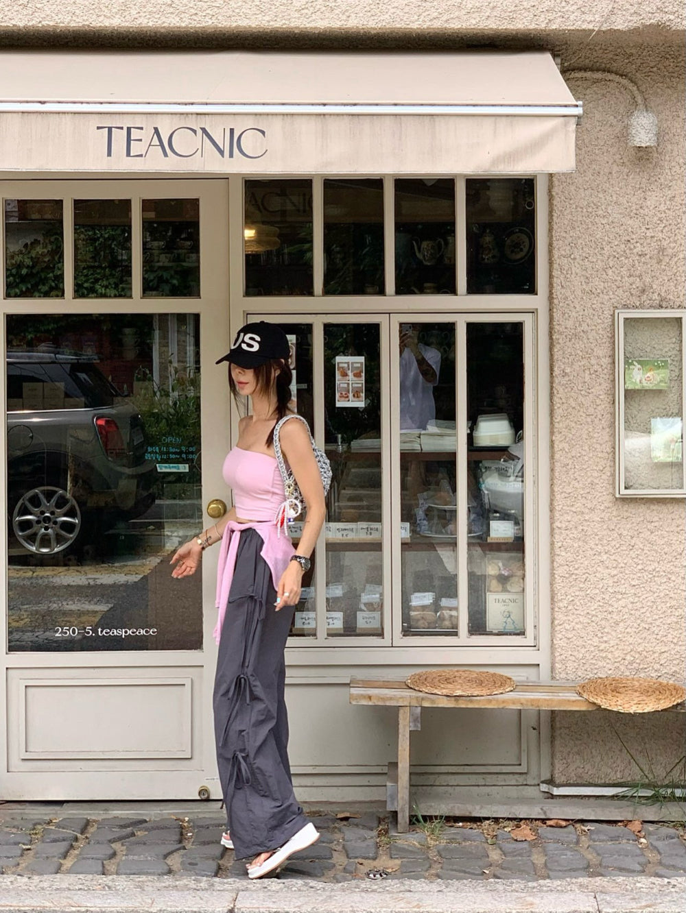 Women's Casual Side Strap Leisure Cargo Trousers