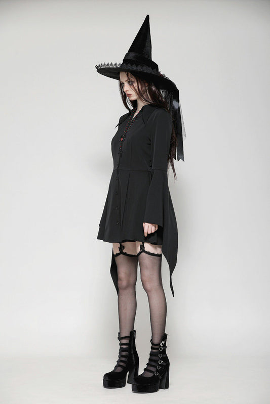 New Womens Gothic Hooded Cloak Coat Asymmetrical