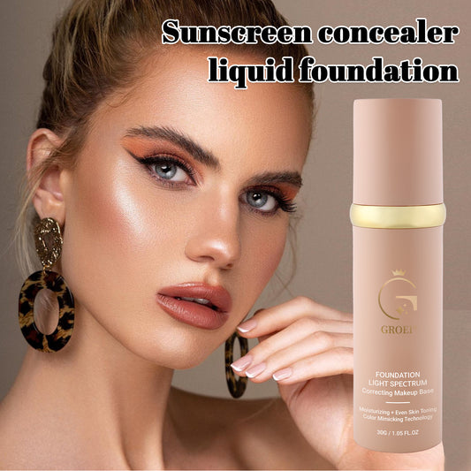 Concealer And Moisturizer Repair Waterproof And Durable Smear-proof Makeup Non-stuck Powder Foundation