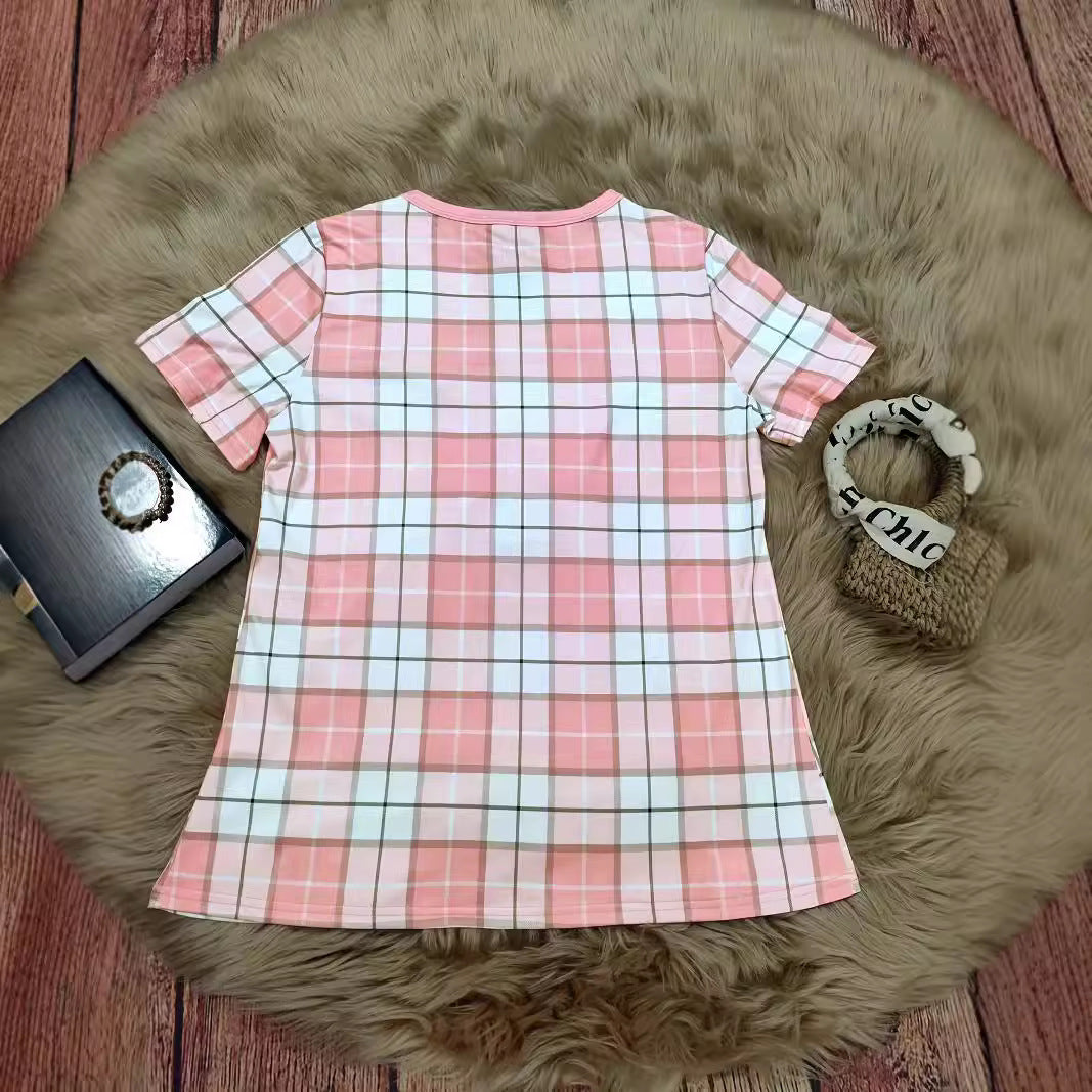 Womens V-neck Striped Patchwork Blouse