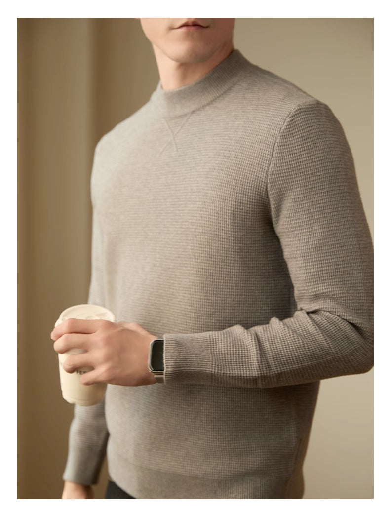 Men's Thickened Long-sleeved Round Neck Simple Casual All-match Sweater