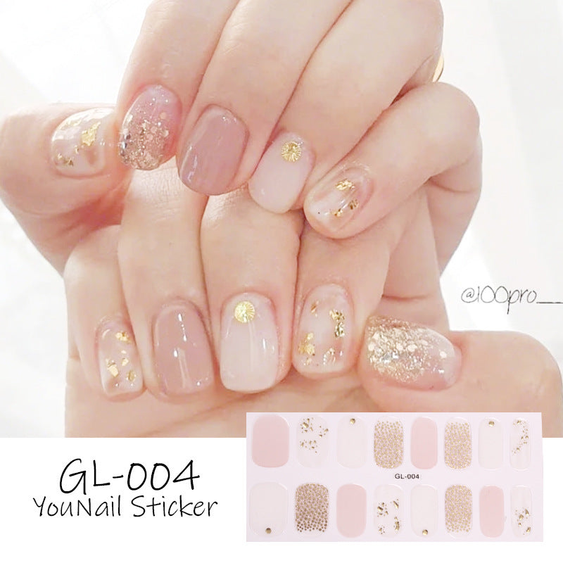 Gilding Cat's Eye Letter Color Nail Sticker