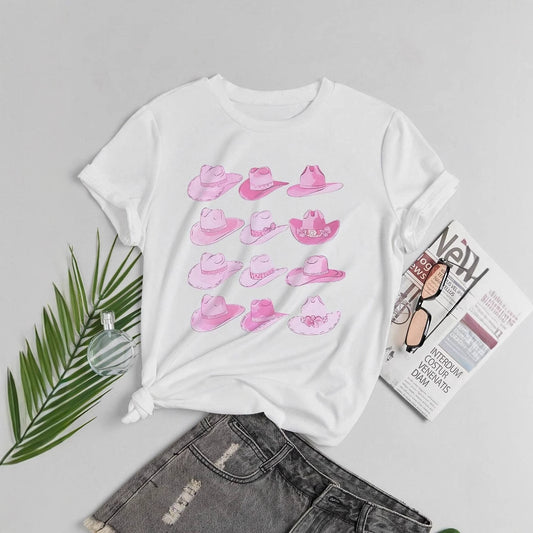 Stylish Versatile Slim-fit Womens T-shirt With A Printed Pattern