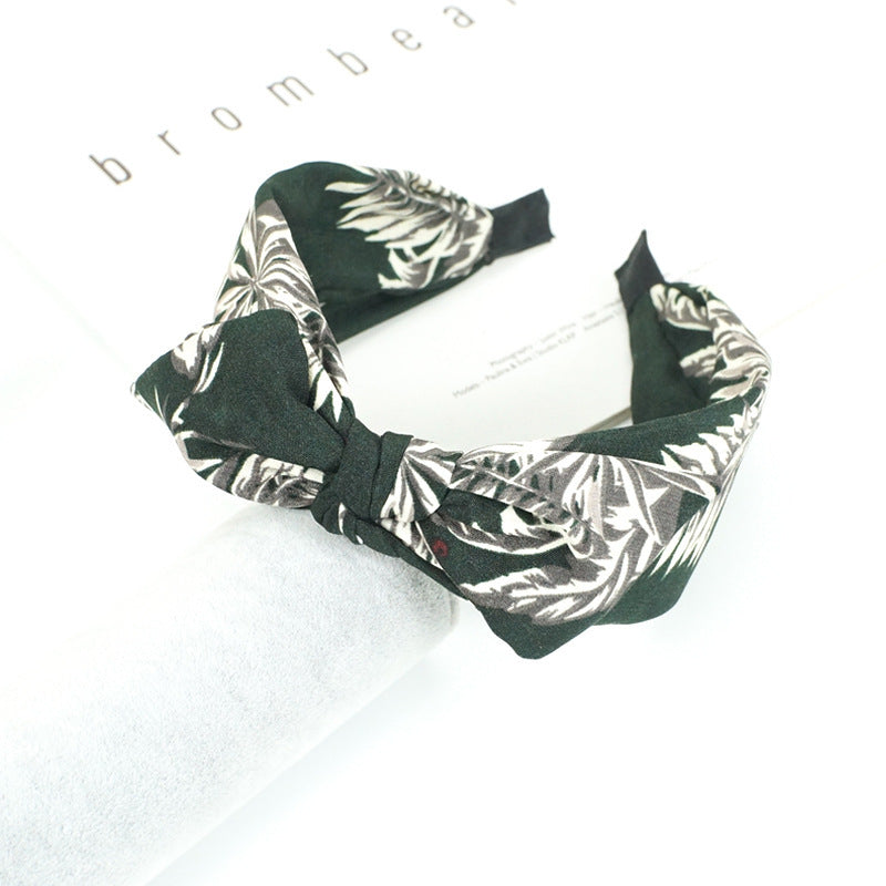 Creative Temperament Print Dark Headband Match Every Color