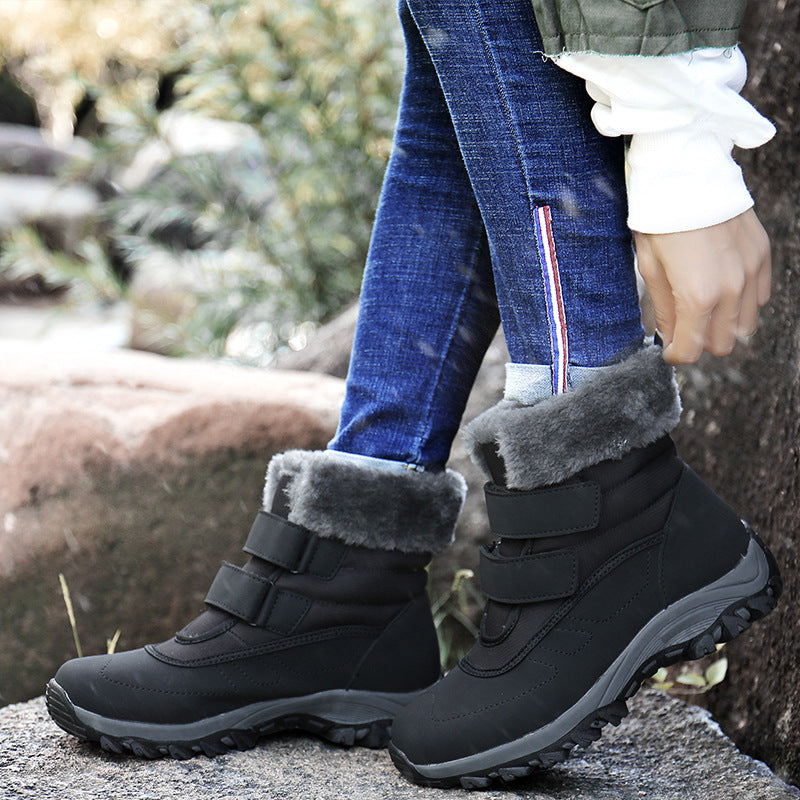 Ladies High-top Plus Velvet Cotton Shoes Padded Snow Boots