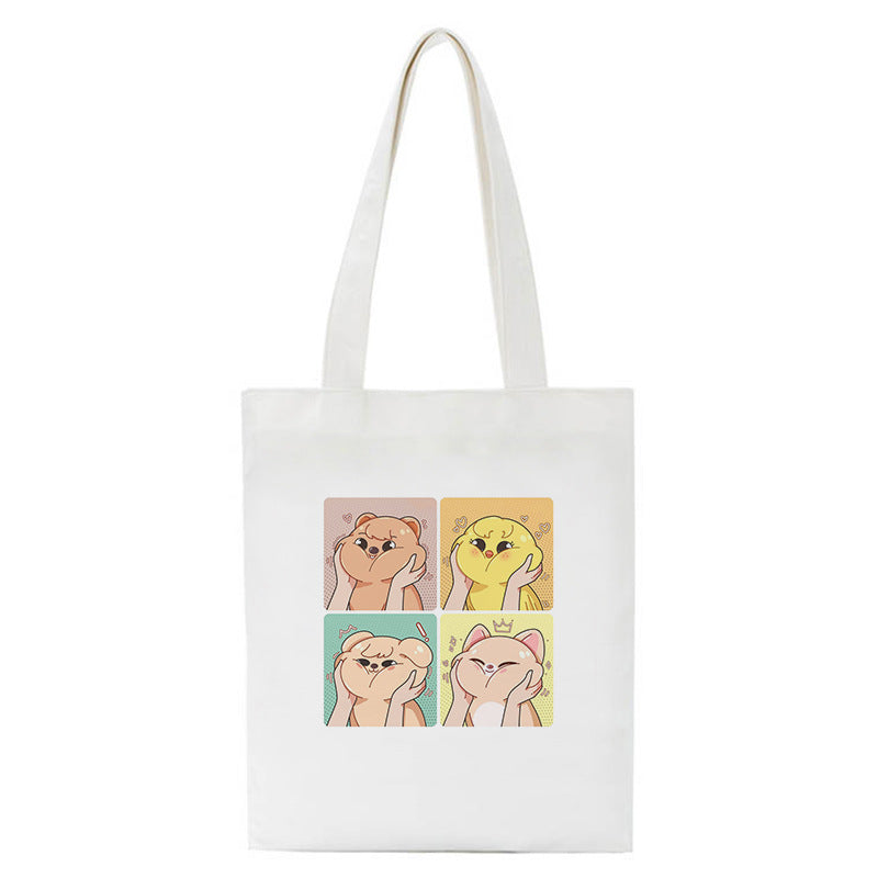 Cute Cartoon Canvas Tutor Lunch Bag