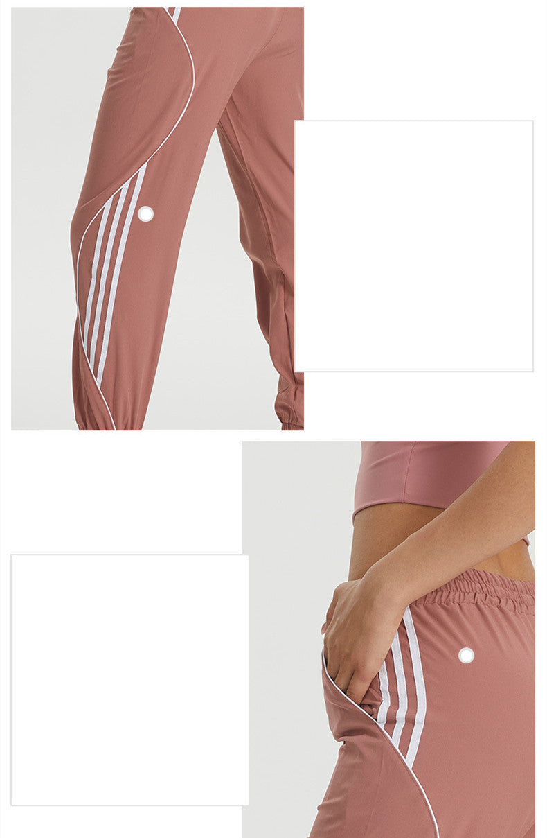 Loose Running Sports Pants Are Thin High-waisted Stretchy And Quick-drying