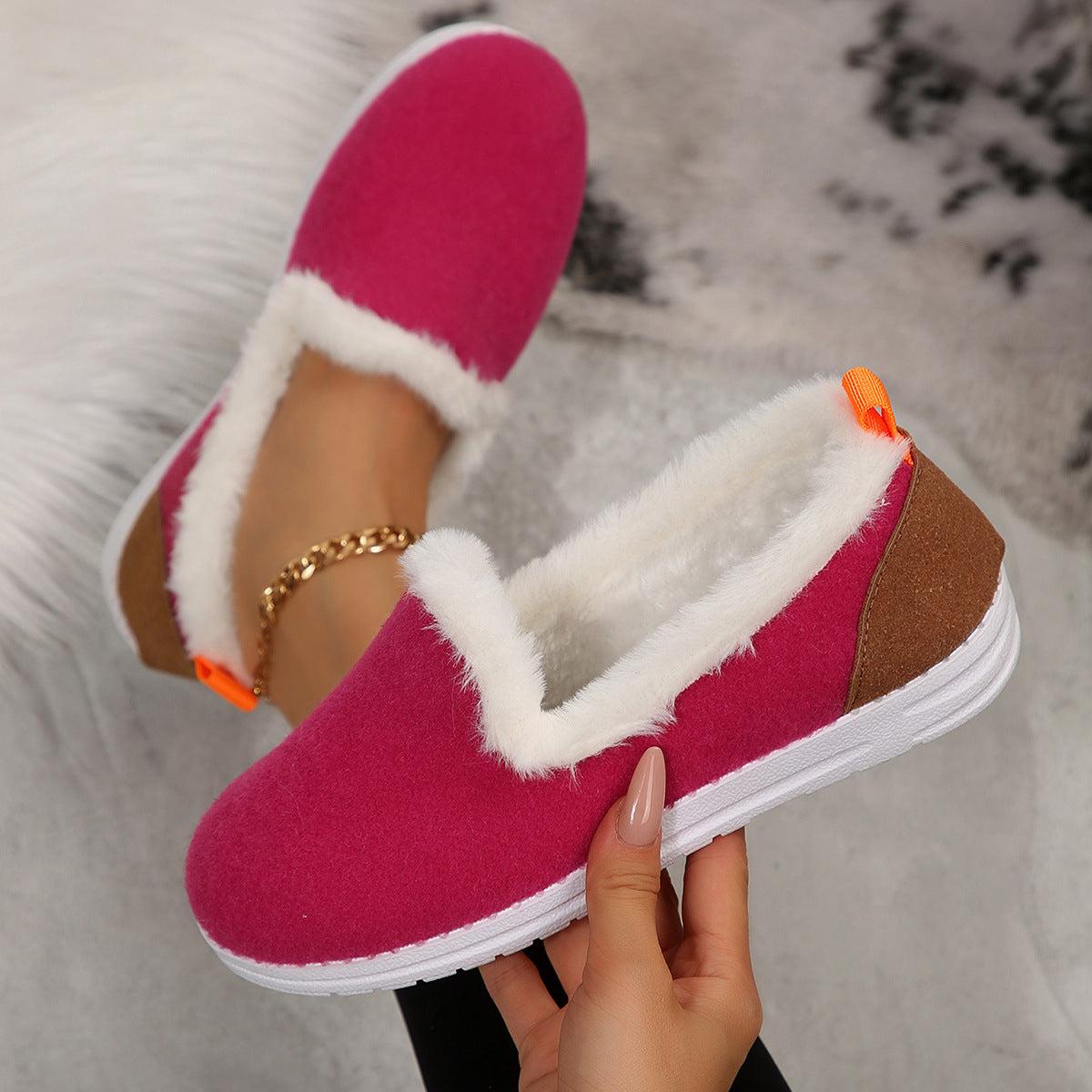 Women's Korean Version Thick Soled Short Tube Thick Cotton Shoes