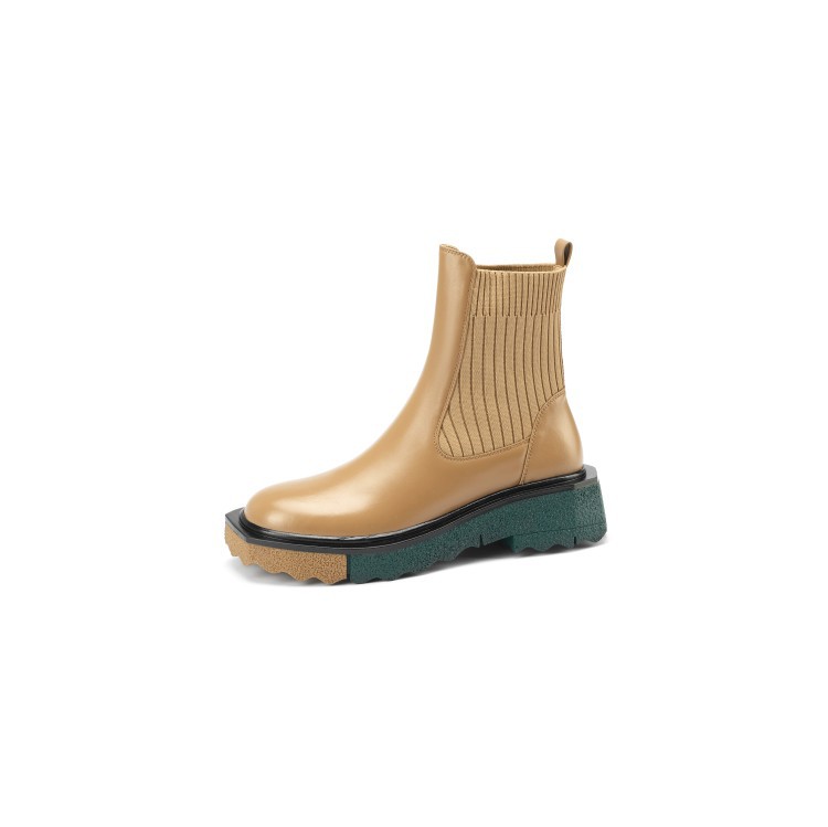 Women's Boots With Thick-soled Stitching Wool Tube
