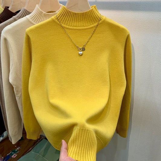 Autumn And Winter Gas Half Turtleneck Outerwear Top