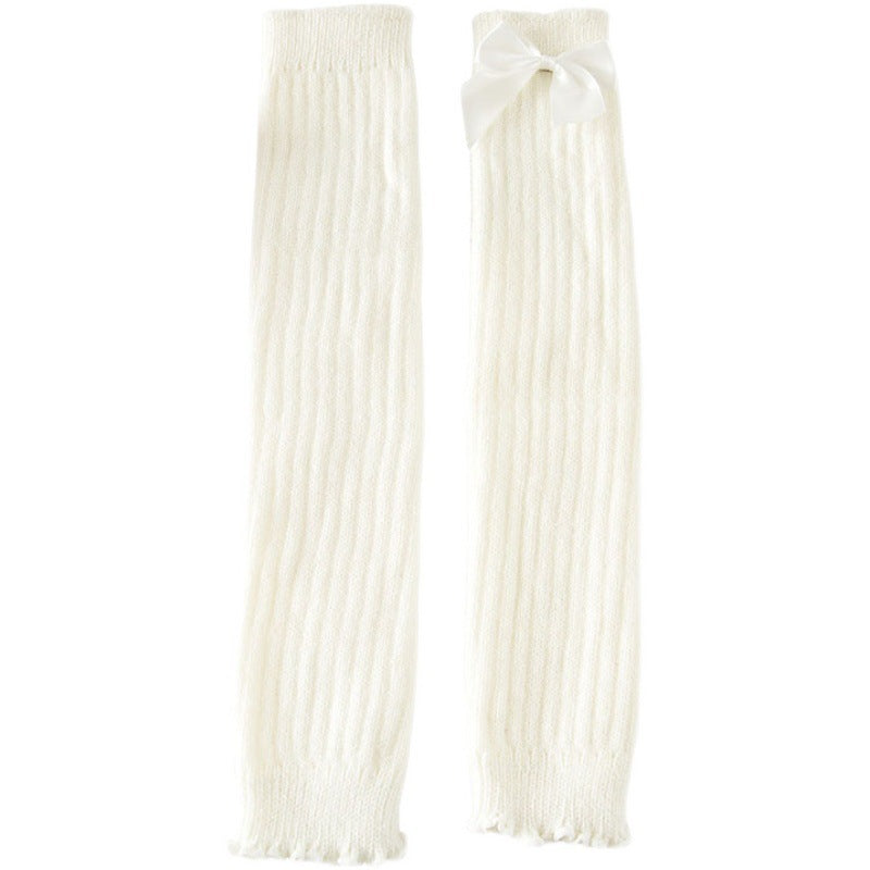 Cute Bow Solid Color Foot Sock