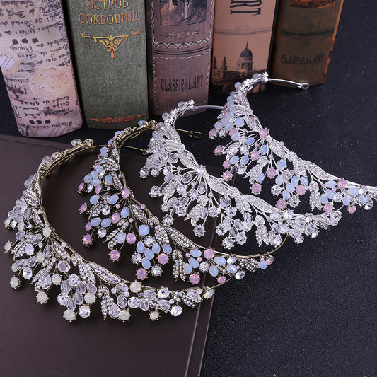 Baroque Vintage Rhinestone Crown Handmade