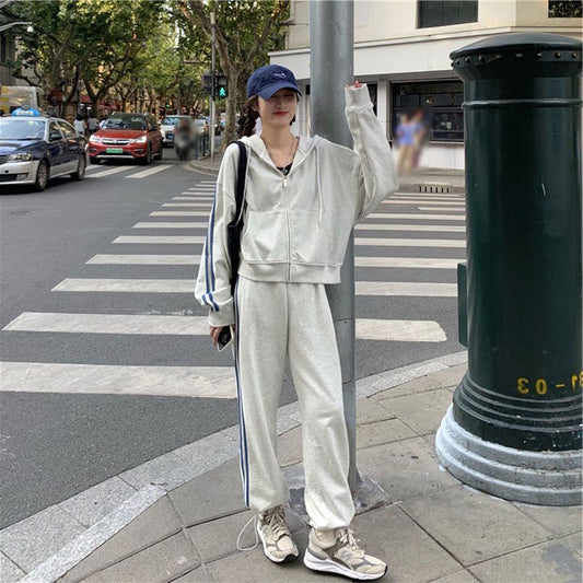 Spring And Autumn Temperament Wear Two-piece Pants