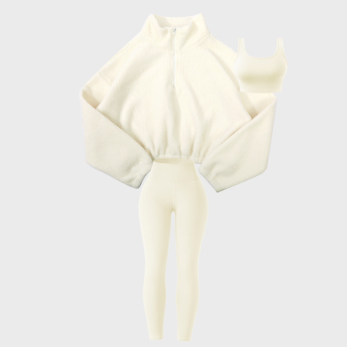 Fleece Sweatshirt Yoga Outdoor Leisure Sports Three-piece Suit