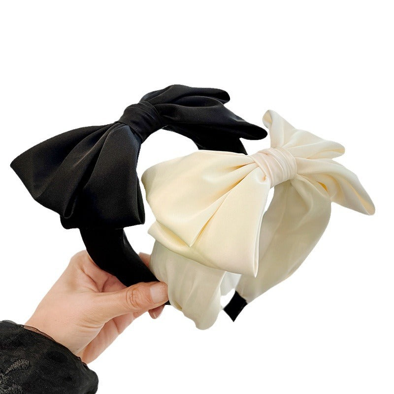Bow Fashion Solid Color Fabric Craft Headband Hair Accessories