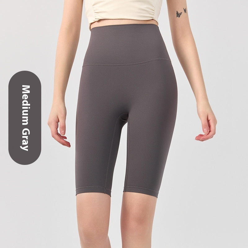 High Waist Belly Contracting Fitness Shorts Women's Tight Four Points Yoga Pants