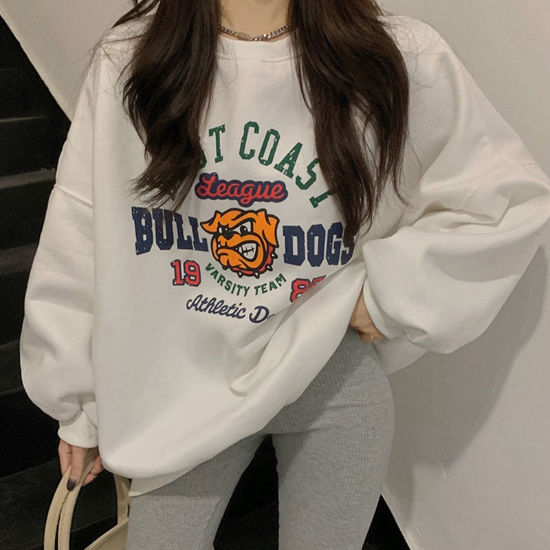 Vintage Cashmere Thick Long Sleeve Hatless Pullover