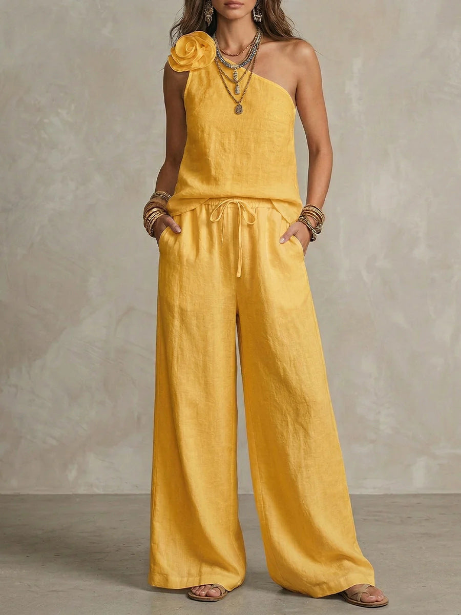Sexy Urban-Style Loose-Fit Sleeveless Pantsuit