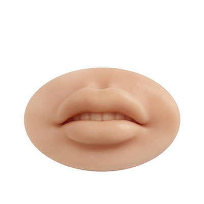 Tattoo Embroidery Practice Leather Lip Full Lips Pieces Three-dimensional Silicone Simulation Semi-permanent Novice Grain Lip Floating Lip Solid Mold