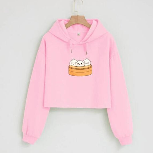 Short Hoodie Autumn Cat Ear Women's Sportswear