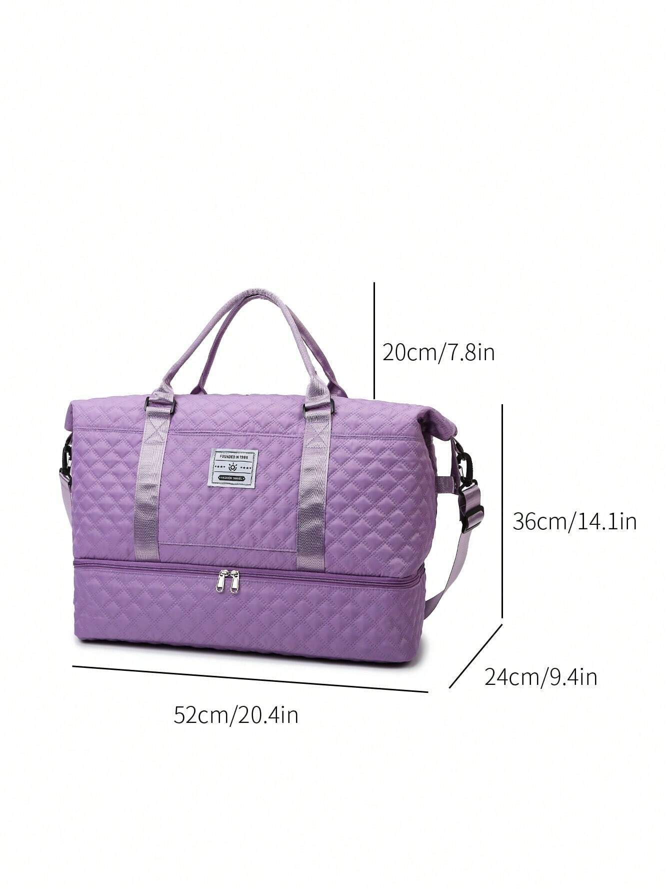 2PCS Large Capacity Travel Duffel Bag, Wet and Dry Separation Fitness Bag, Weekend Overnight Shoulder Bag, Hospital Necessary Mommy Bag, Travel Bag, Holiday Bag, Weekend Bag, Overnight Bag, with a Pull Bar Bag, with Shoe Storage, Durable Boarding Bag, Cosmetics Storage Bag