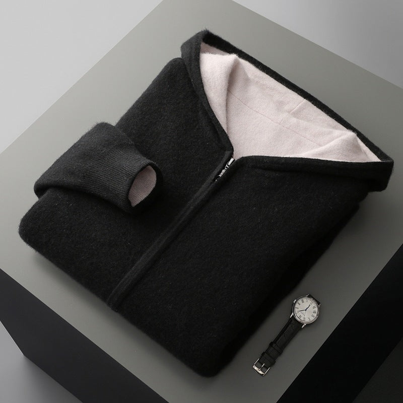New Color-block Design Knitted Men's Jacket