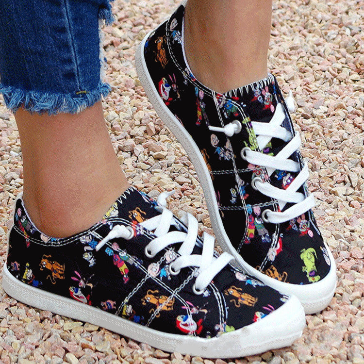 Women's Floral Shoes Casual Comfortable Fashion Flat Shoes