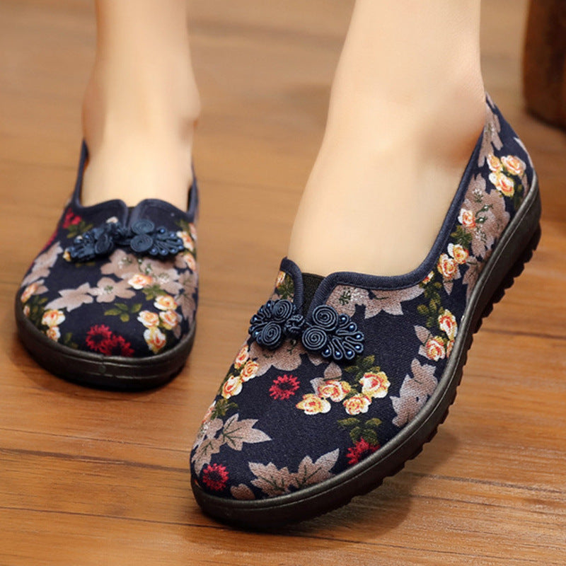 Women's Folk Style Casual Dance Flat Shoes