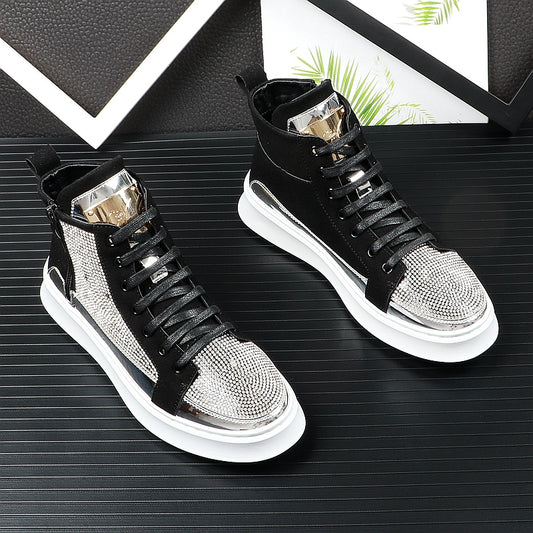High-top Shoes Men's Fashion Personality Trendy Shoes Short Boots Cowboy Boots