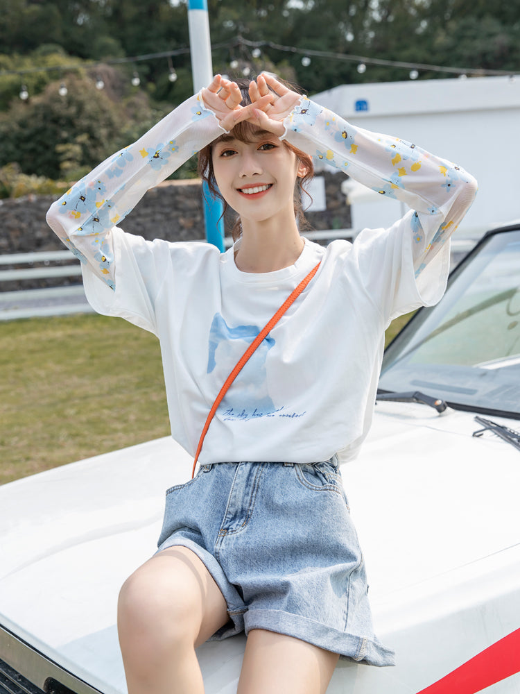 Women's Fashion All-match Small Short Sleeve T-shirt
