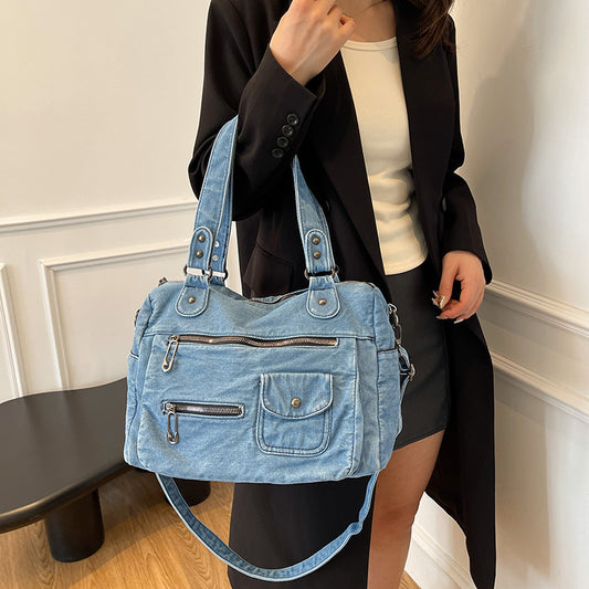 New Women's Retro Casual Handbag Large Capacity