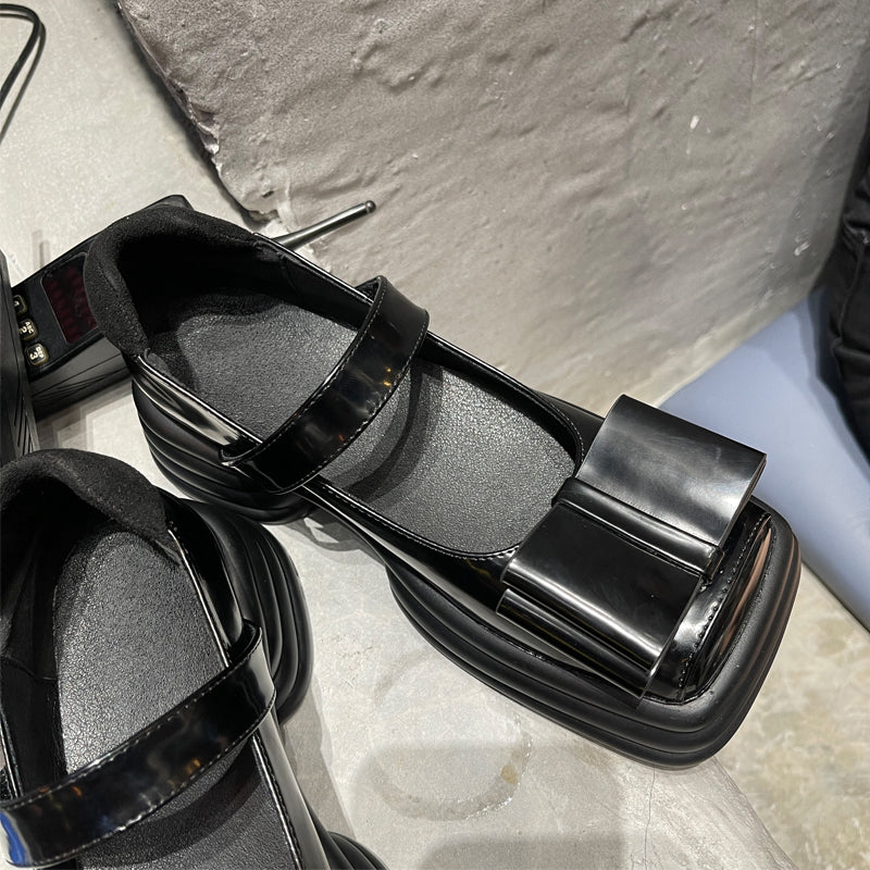 Stylish Platform Retro Shoes Preppy Shallows