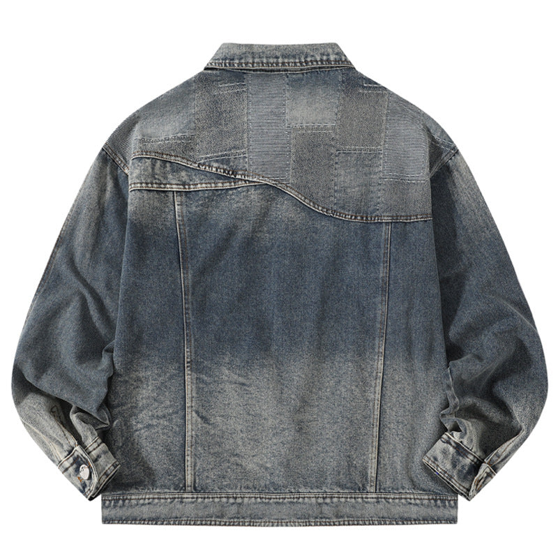 Washed Destroyed Denim Jacket