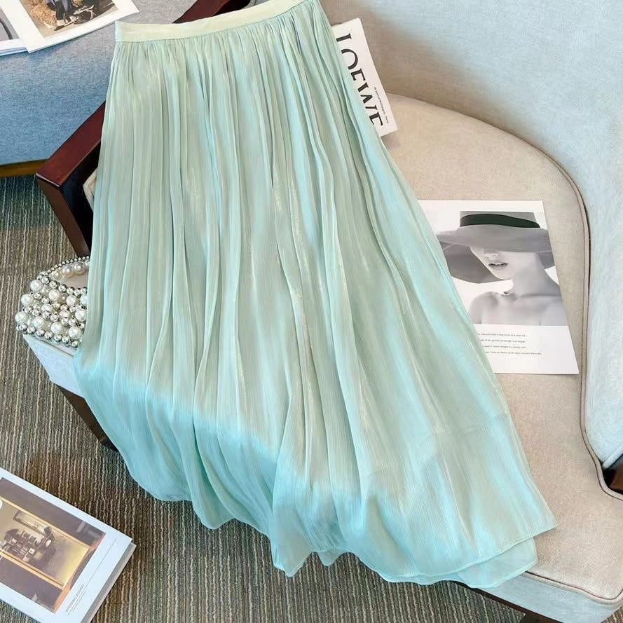 High-grade Streamer Yarn Skirt A- Line Large Hem