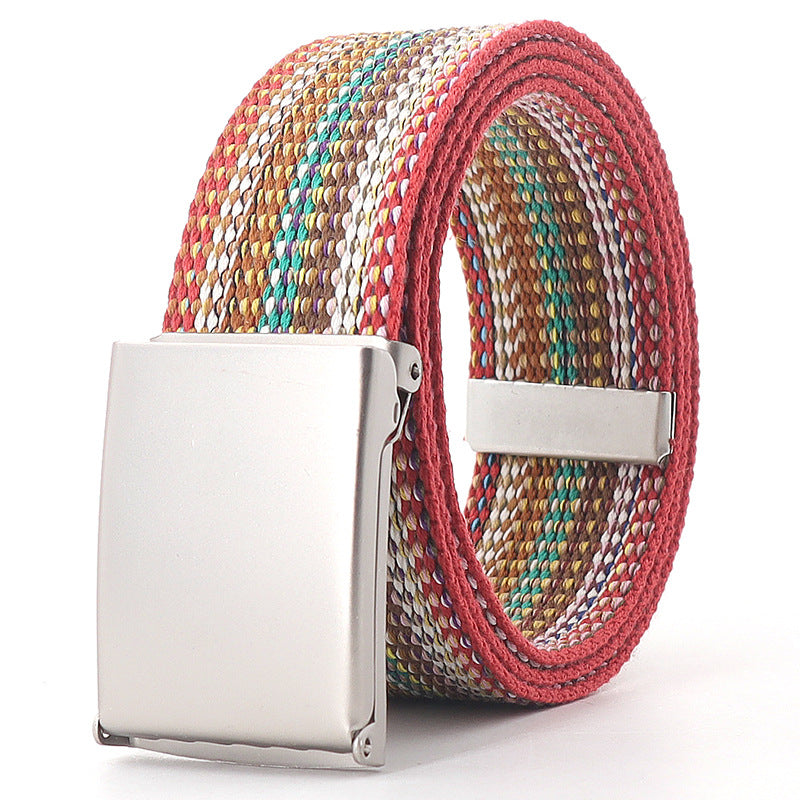 Casual Ethnic Canvas Jeans Belt Teens