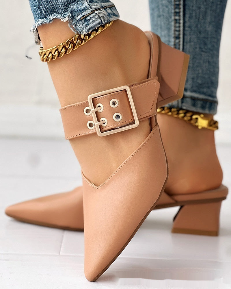 Beach Flat Casual Buckle Slippers