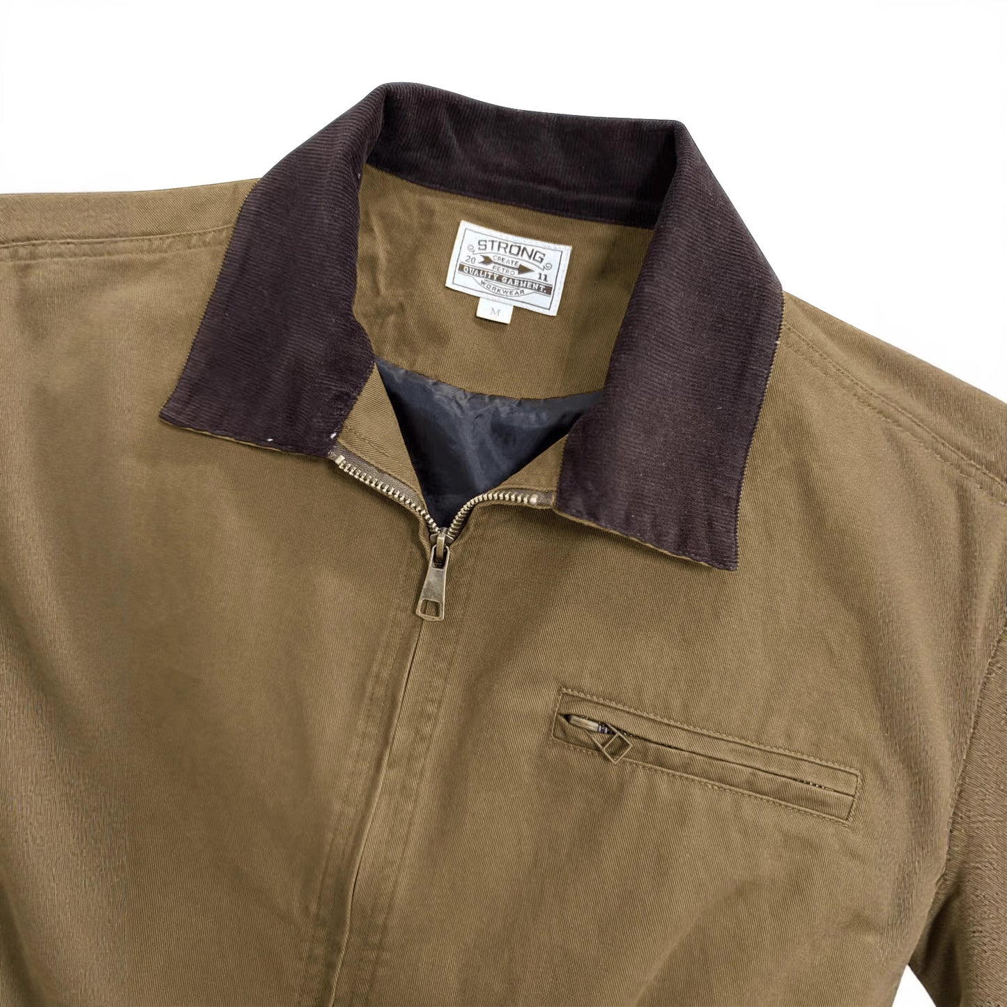 Men's Tooling Washed Jacket Spring And Autumn Color Turn-down Collar Coat