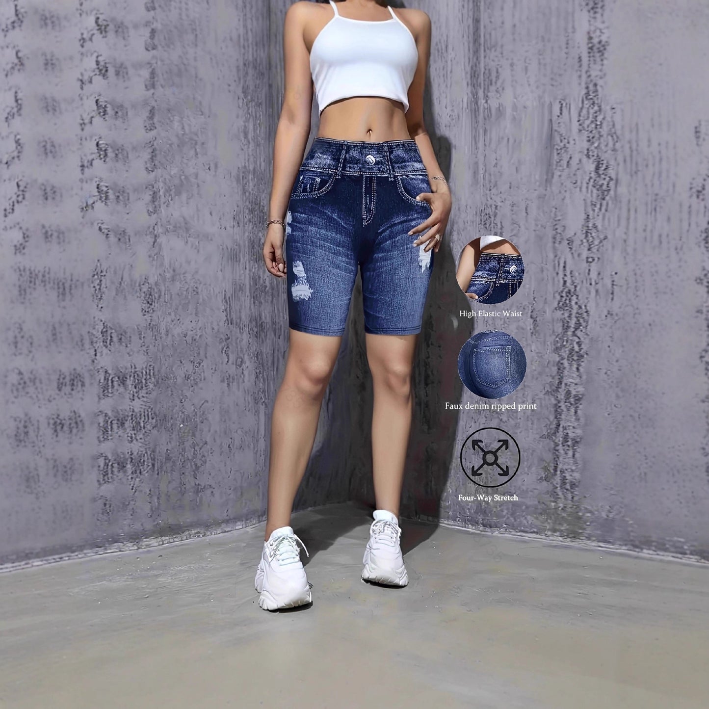 Digital-print Capri Pants For A Lifted Quick-drying Workout