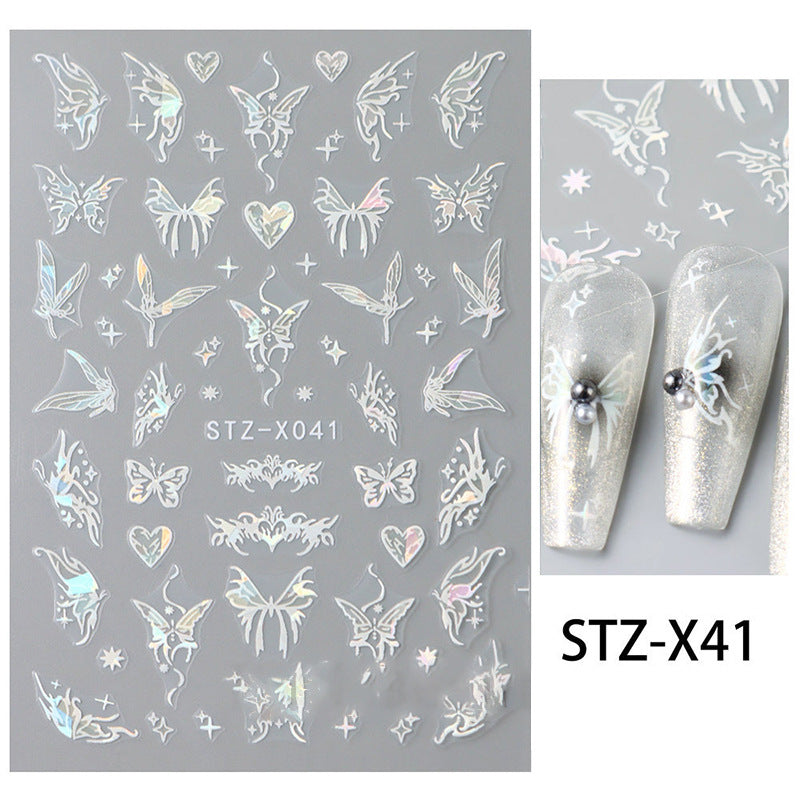 Nail Sticker Liquid Butterfly Dark Gilding