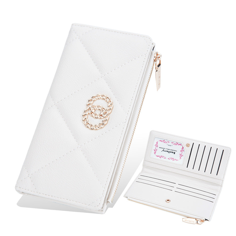 Ny Tegnebog Dame Lang Lynlås Møntpung Flere Kortpladser Tegnebog Dame Koreansk Clutch