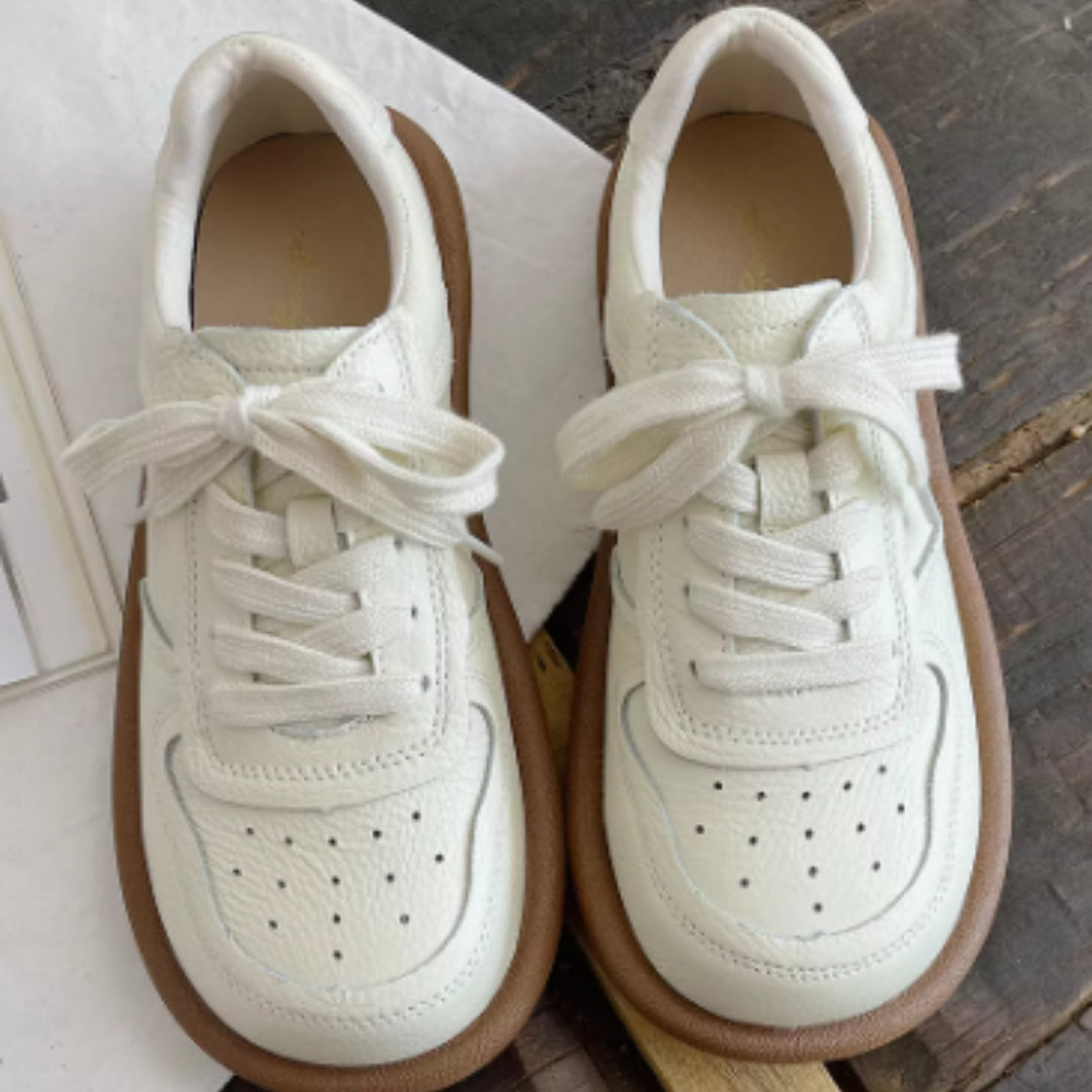 Artistic Round-toe Leather Shoes Mori Girl Harajuku Soft-soled Shoes