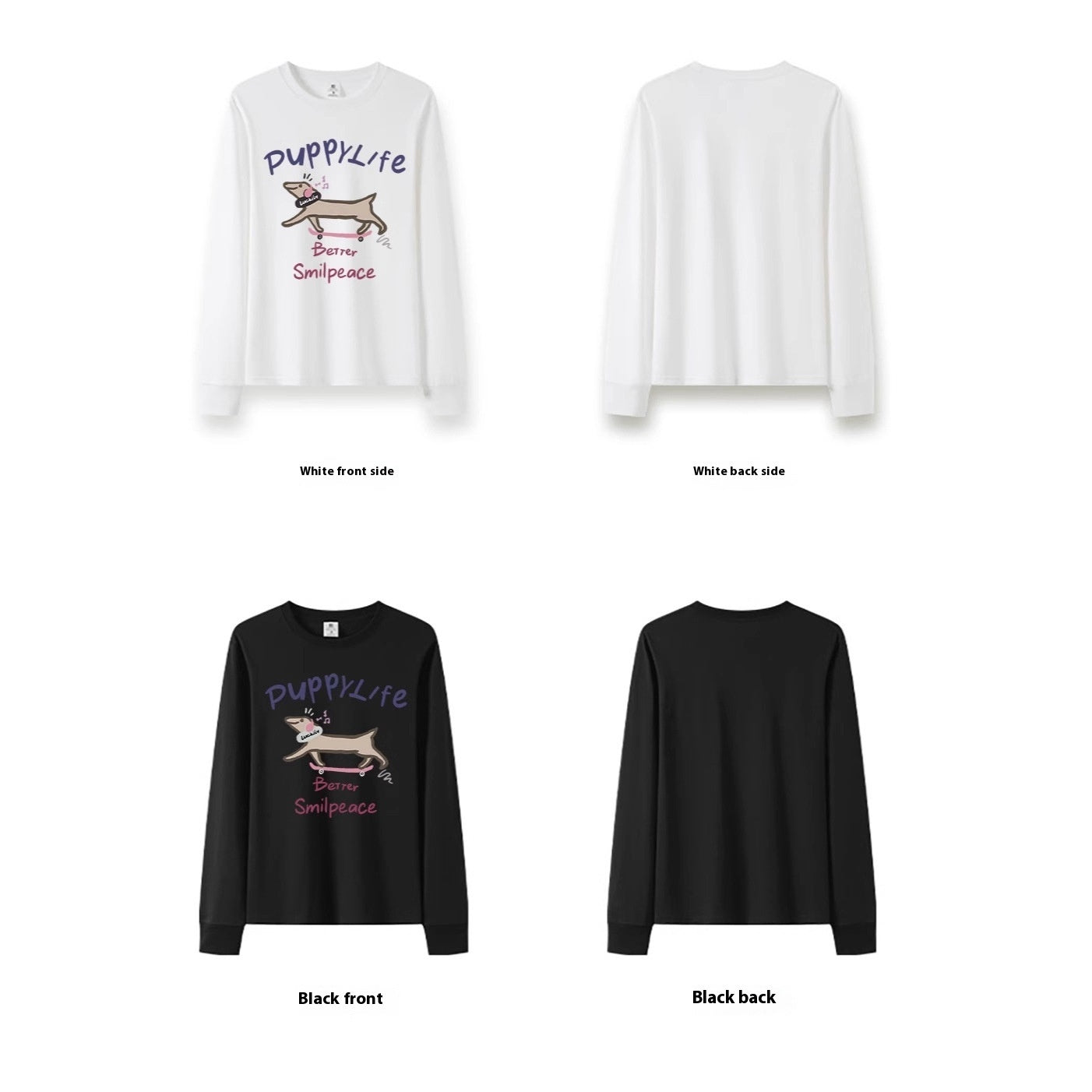 White Long Sleeve T-shirt Women's New Slim Fit Slimming Korean Style Wear Unique Beautiful Girl Age-reducing Cotton Drawstring Top