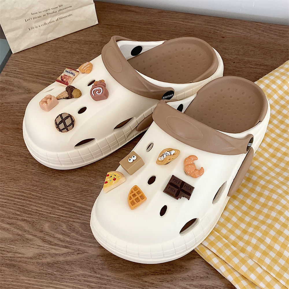Women's Outer Fashion Premium Ice Cream Pizza Hole Shoes