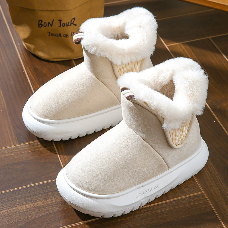 Plush All-inclusive Thick Bottom Non-slip Thick Cotton Shoes
