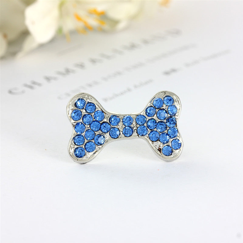 Versatile Rhinestone Dog Bone Hair Clip